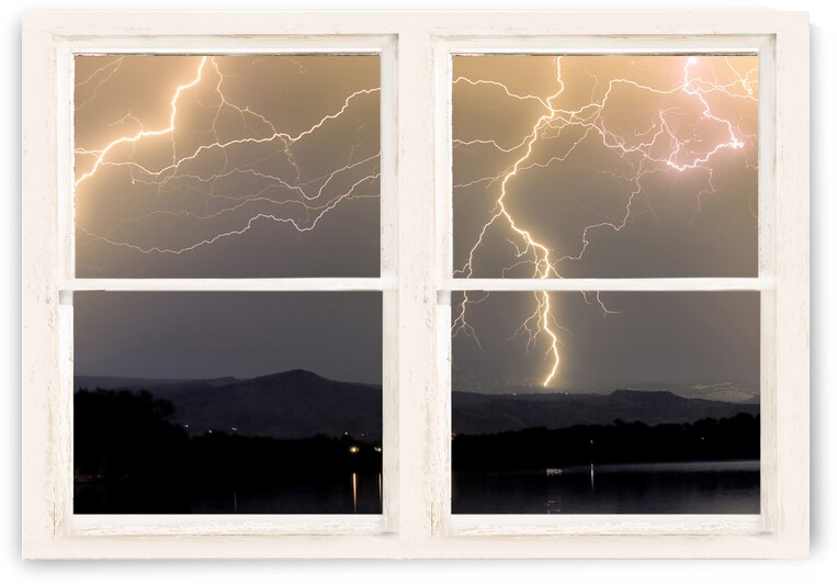Stormy Night Window View by Bo Insogna
