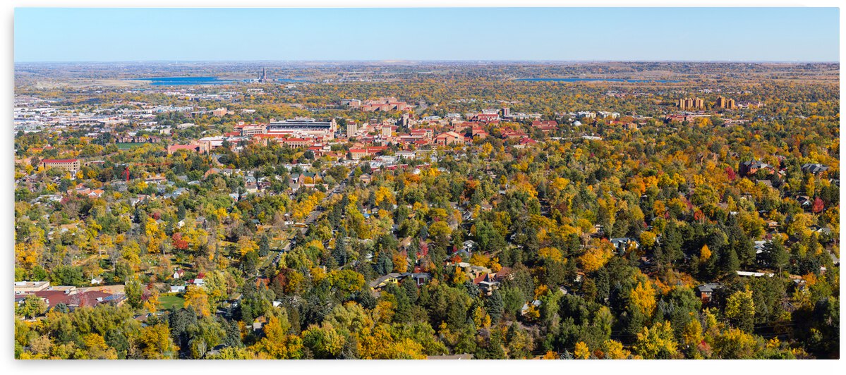 Colorado University Boulder Fall Panoramic by Bo Insogna
