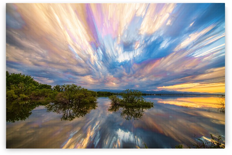 Sunset Lake Reflections Timed Stack  by Bo Insogna