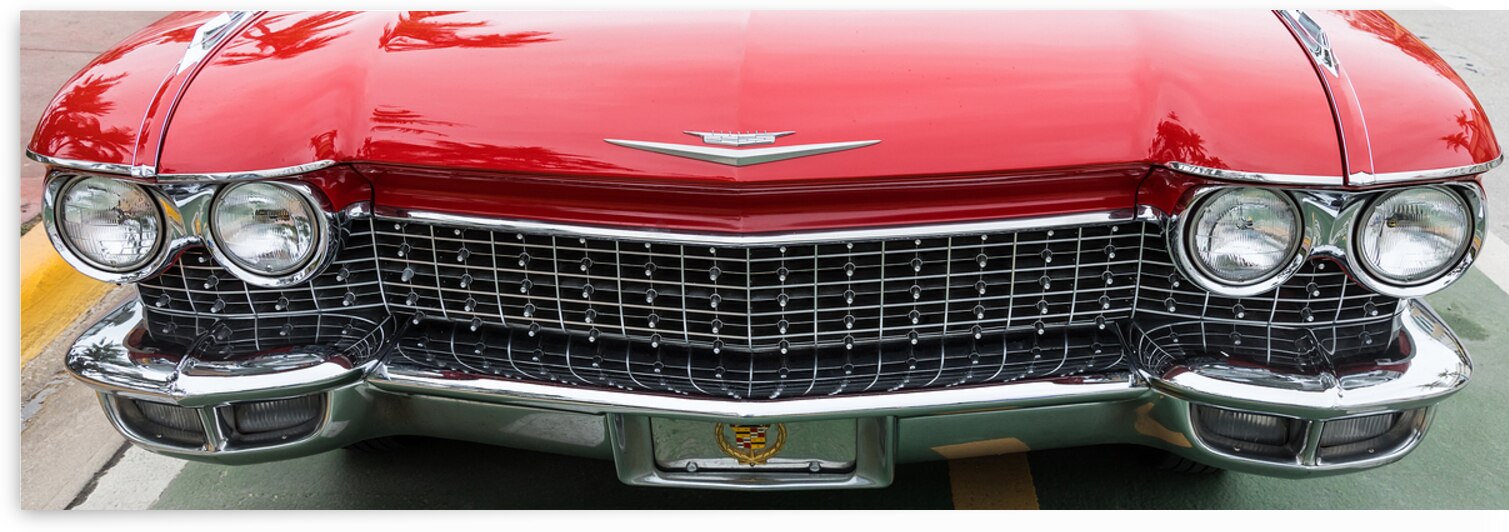 Front End of a Stunning Red Cadillac Eldorado  by Bo Insogna