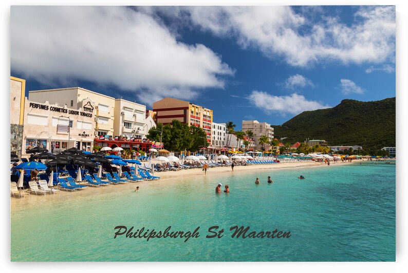 Philipsburgh St Maarten Poster Postcard by Bo Insogna