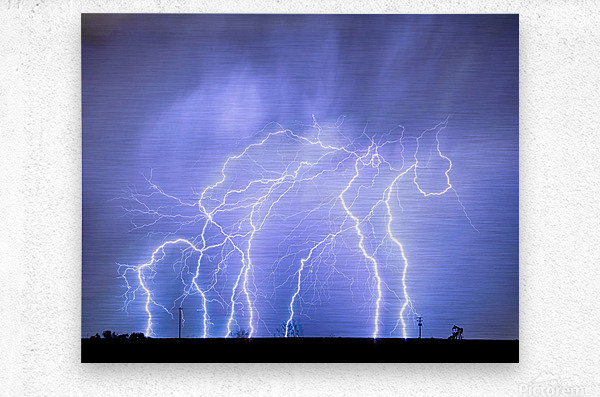 Lightning Electrical Sky  Metal print