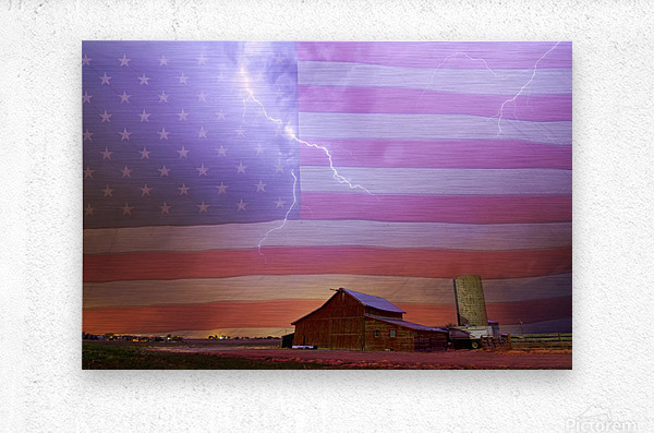 American Country Storm  Metal print