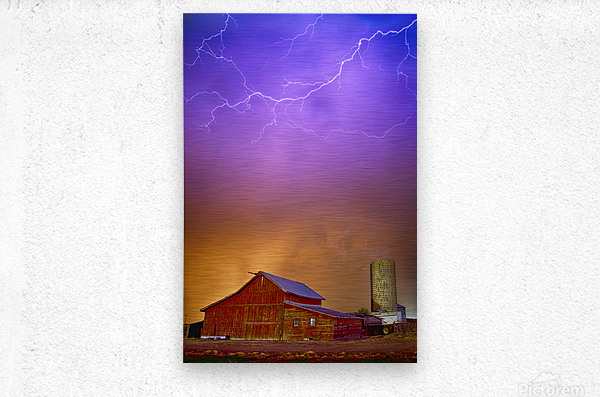 Colorful Country Storm  Metal print