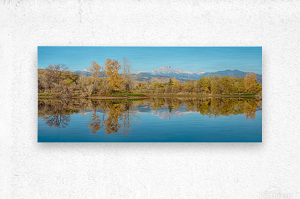 Autumn CO Twin Peaks Golden Ponds Reflections  Metal print