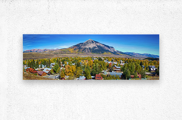 Crested Butte Town Panorama  Metal print