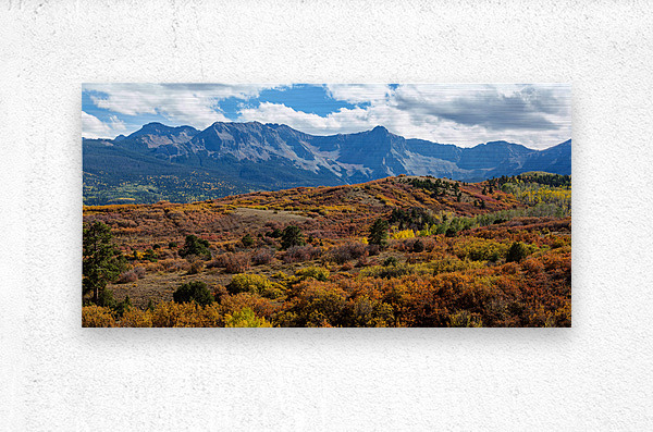 Colorado Painted Landscape Panorama PT1a  Metal print