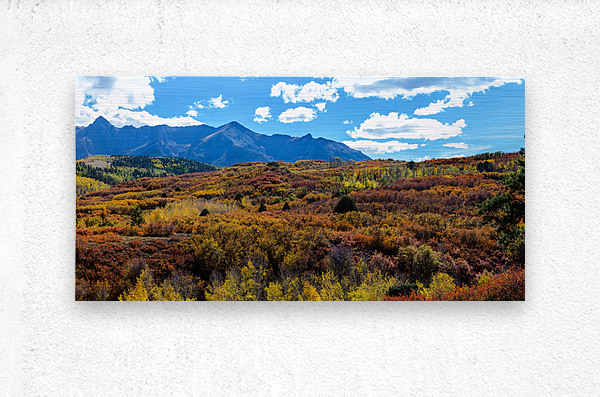 Colorado Painted Landscape Panorama PT2a  Metal print