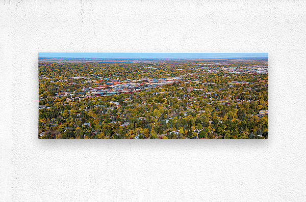 Downtown Boulder Colorado Autumn Panoramic  Metal print