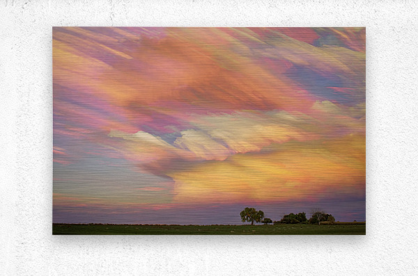 Pastel Painted Big Country Sky  Impression metal