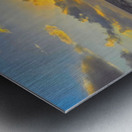 Ocean Sunset: Captivating Waves & Golden Sky Bliss Impression metal