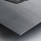 Oil Well Pumpjack Red Barn and Longs Peak BW Metal print