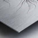 Wild Springtime Winter Tree Black and White Impression metal