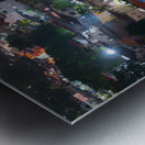 A Nightscape in Warm Light Urban Tapestry Metal print