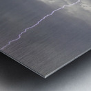 Lightning Striking By The Train Tracks Impression metal