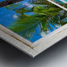 Tropical Island Rustic Window View Impression metal