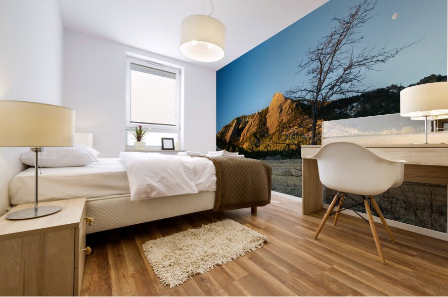 Boulder Colorado Flatirons Early Morning Light Mural print