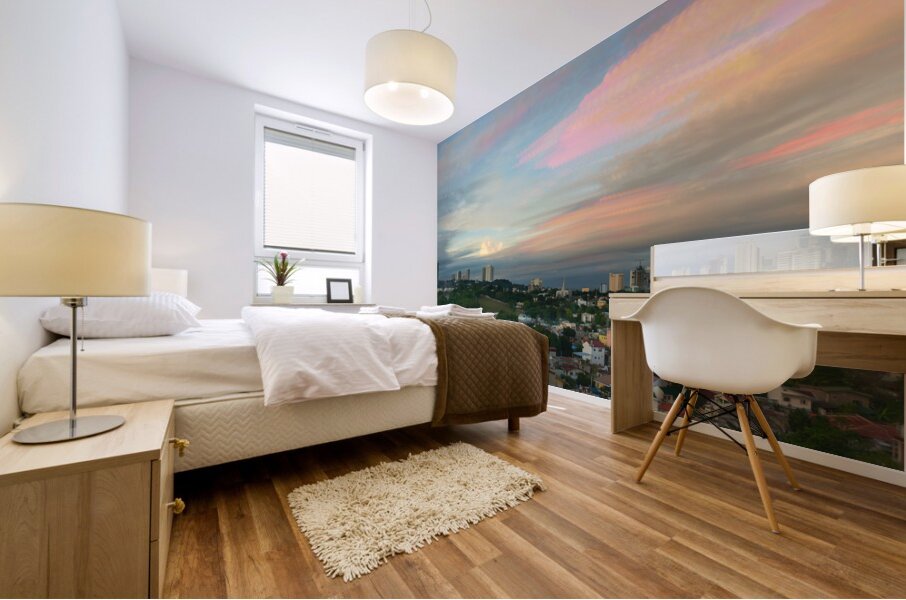 Lahug   Cebu City Sunset: A 41 Image Timed Stack Masterpiece Mural print