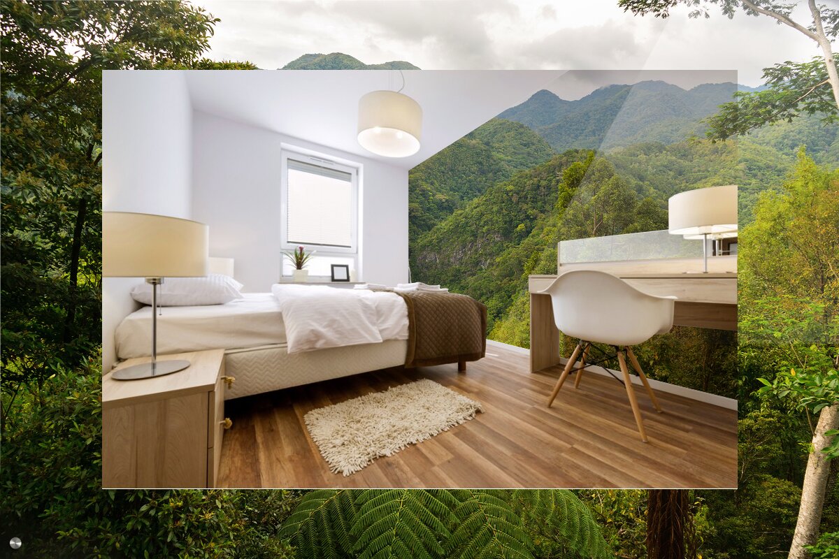 Whispers of the Malantan og Waterfall Hidden in Time Mural print