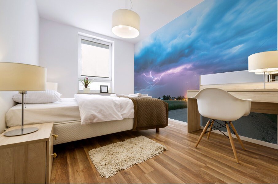 Country Dirt Road Storm Mural print