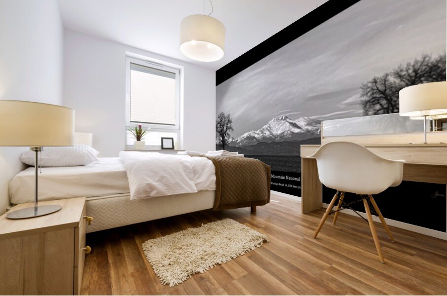 The Twin Peaks of Rocky Mountain National Park Mural print