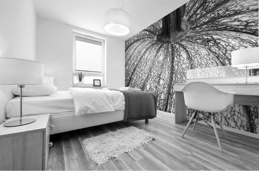 Pumpkin Pumpkin Black and White Mural print