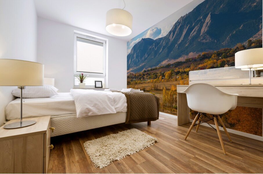 Boulder Colorado Colorful Flatirons View Mural print