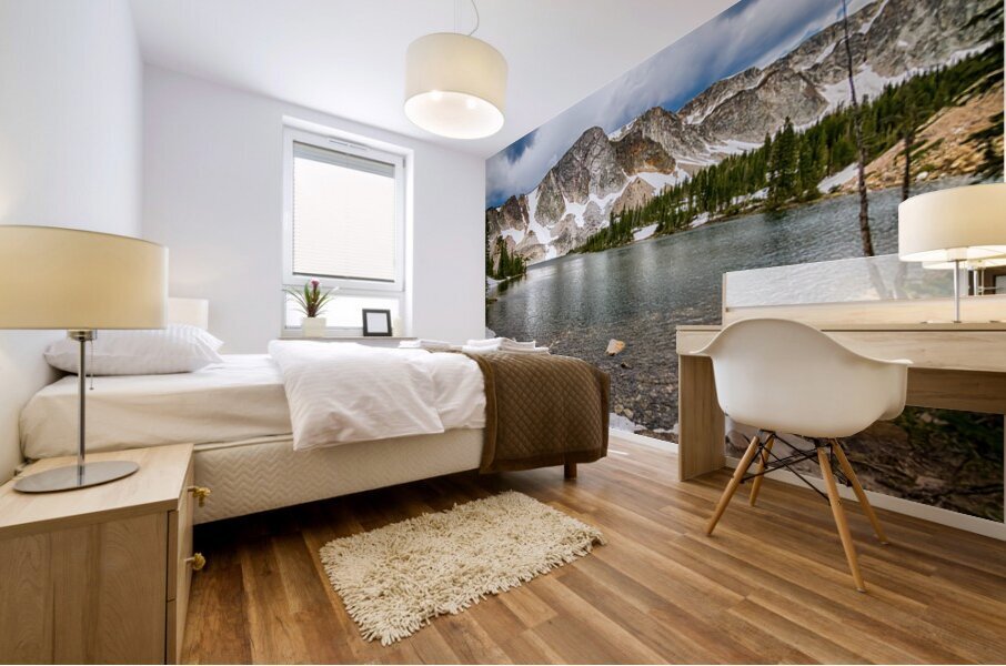 Mountain Majesty Medicine Bow Peak Reflection Impression murale