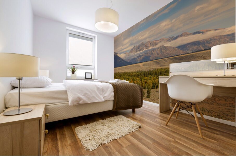 Autumn Grandeur Teton Mountain Range Mural print