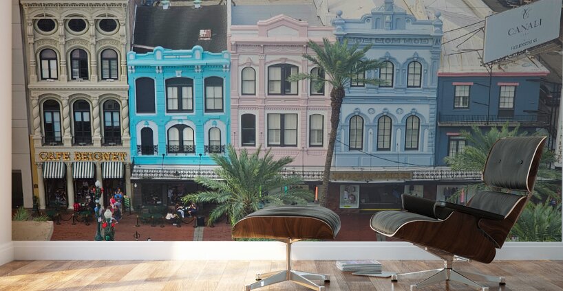 Vibrant French Quarter A Colorful Aerial View of New Orleans Wall Murals