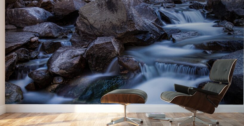 Water Falling On Boulder Creek Wall Murals