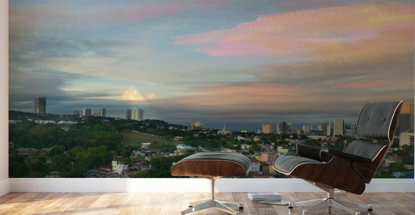 Lahug   Cebu City Sunset: A 41 Image Timed Stack Masterpiece Wall Murals