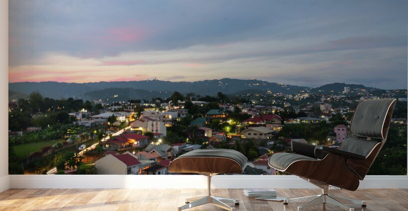 Cebu City Lights Timelapse Photography Stunning 156 Image Stack Wall Murals