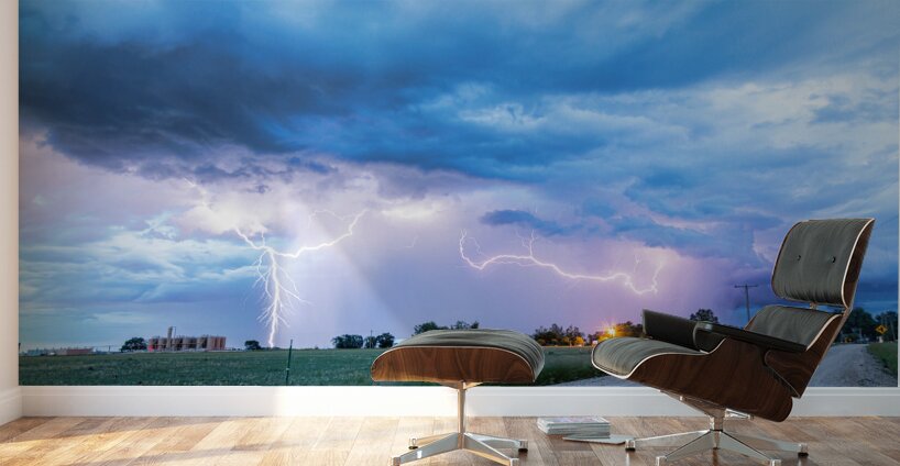 Chasing Fracking Lightning Storms Wall Murals