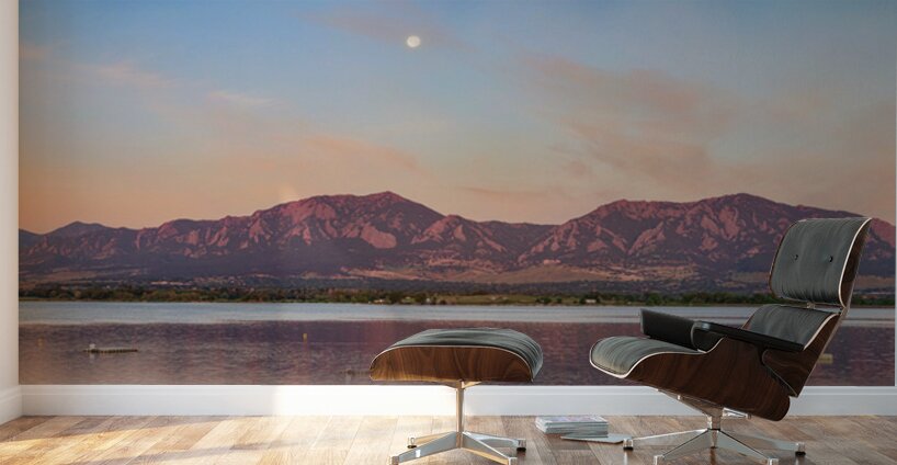 Blue Moon Front Range Boulder Sunrise Panaorama Wall Murals