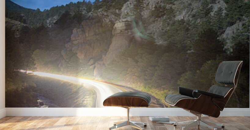 Boulder Canyon Neon Light  Wall Murals