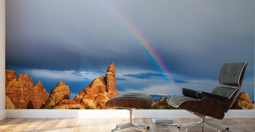 A Rainbows Light Over Utahs Desert Spires Wall Murals