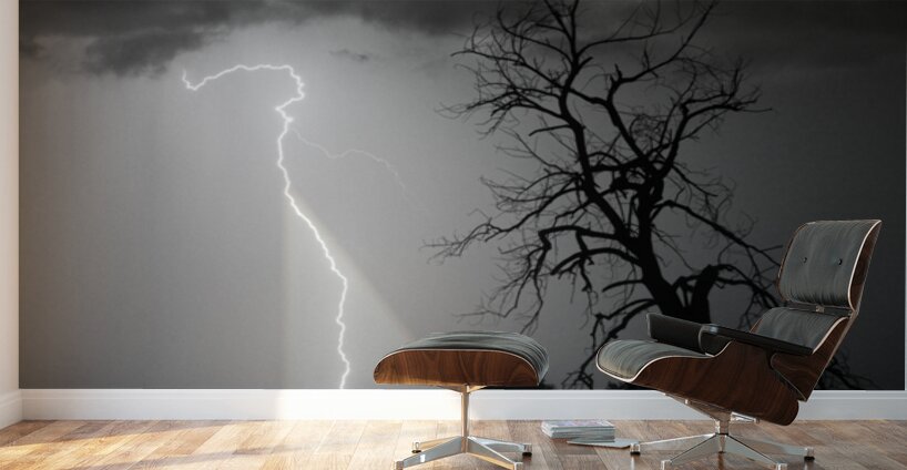 Lightning Strikes the Twisted Sentinel Tree Wall Murals