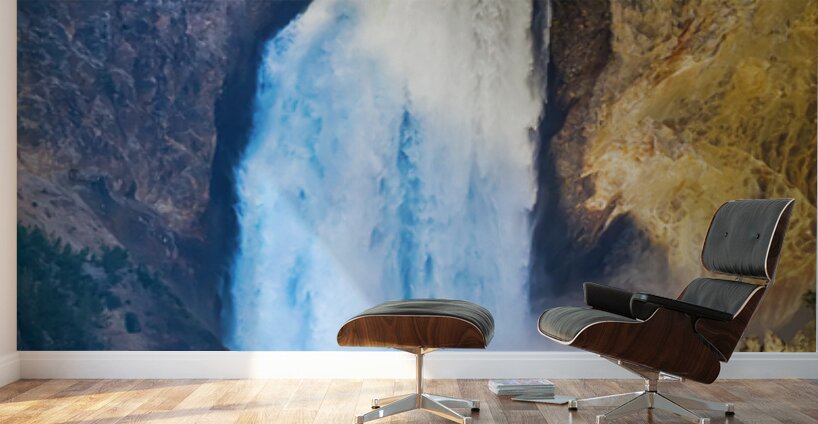 Majestic Azure Plunge Upper Yellowstone Falls Wall Murals