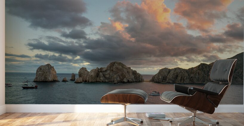 Sunset Light Over Lands End Cabo San Lucas Mexico Wall Murals