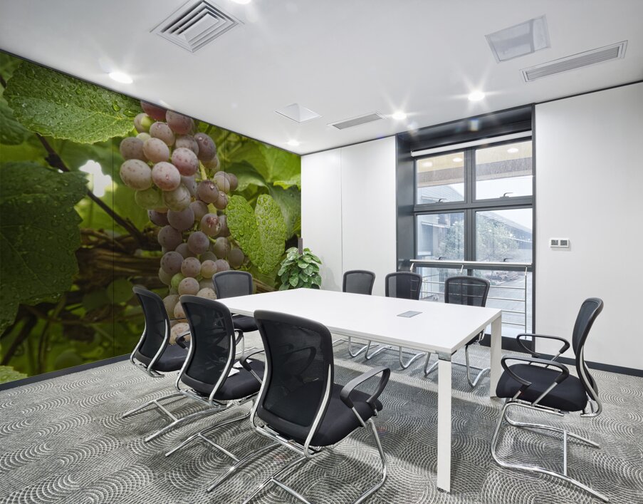 Red Grapes on The Vine Wall Printing