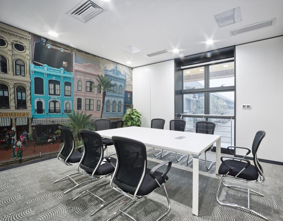 Vibrant French Quarter A Colorful Aerial View of New Orleans Wall Printing