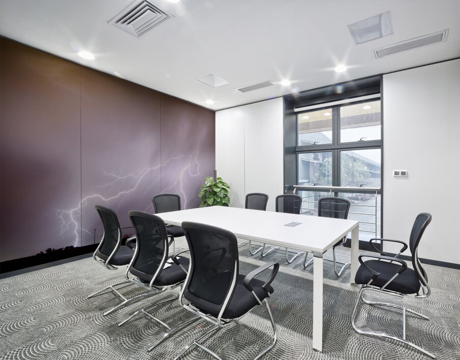 Lightning Strikes The Dacona Oil Fields Wall Printing