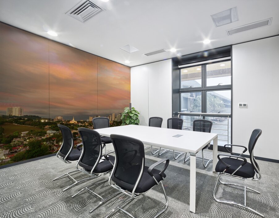 Tranquility   Lahug   Cebu City Skyline at Sunset Wall Printing