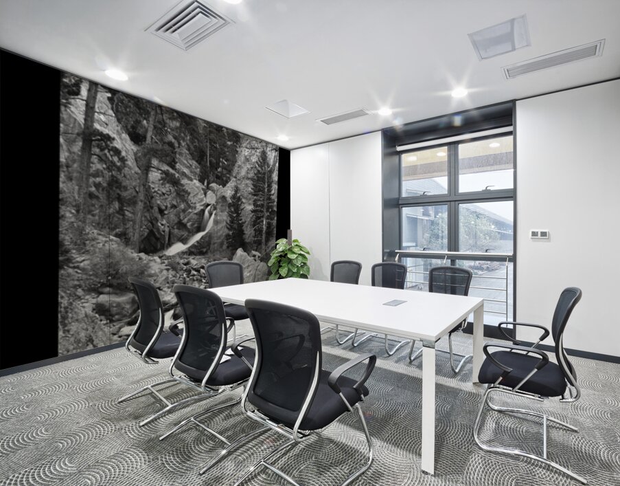 Boulder Falls Timeless Cascade in Monochrome Wall Printing