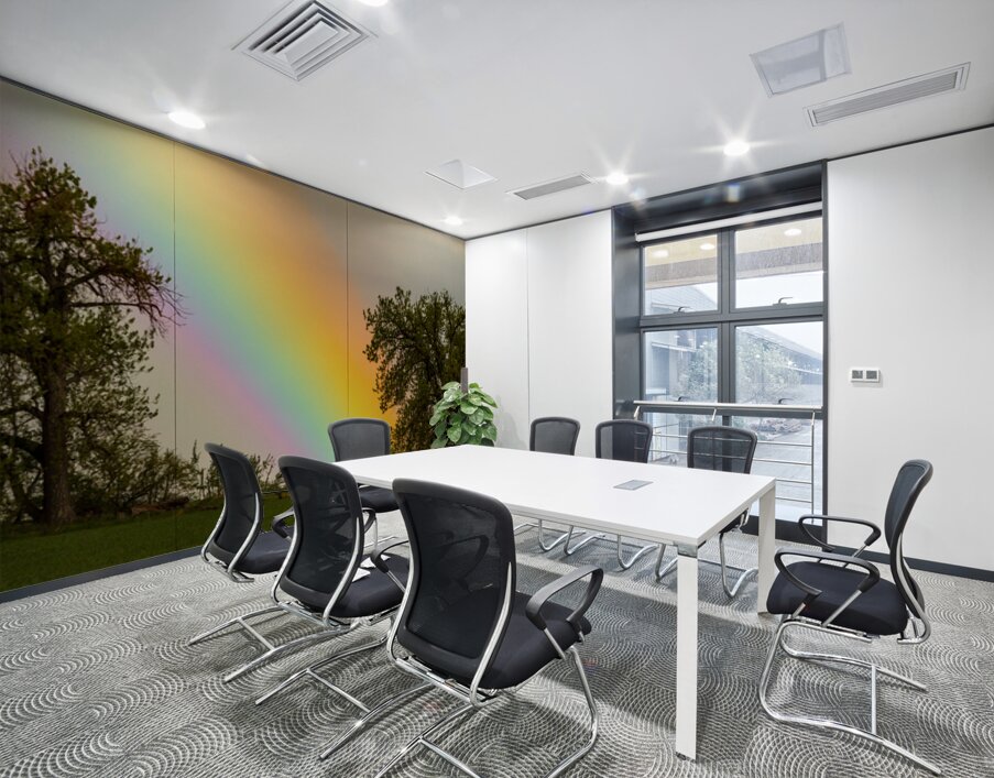 Where The Rainbow Meets The Earth Wall Printing