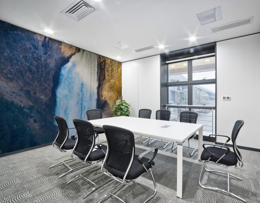 Majestic Azure Plunge Upper Yellowstone Falls Wall Printing