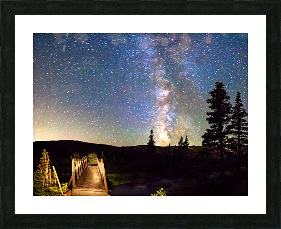 Walking Bridge to The Milky Way Picture Frame print