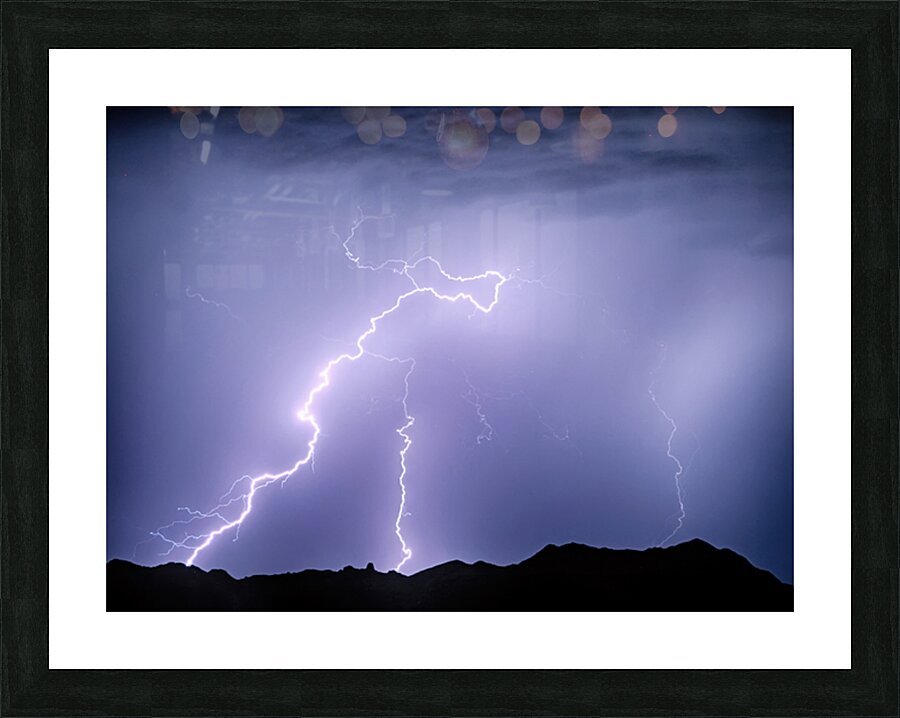 Arizona McDowell Mountains Electrical Discharge Picture Frame print