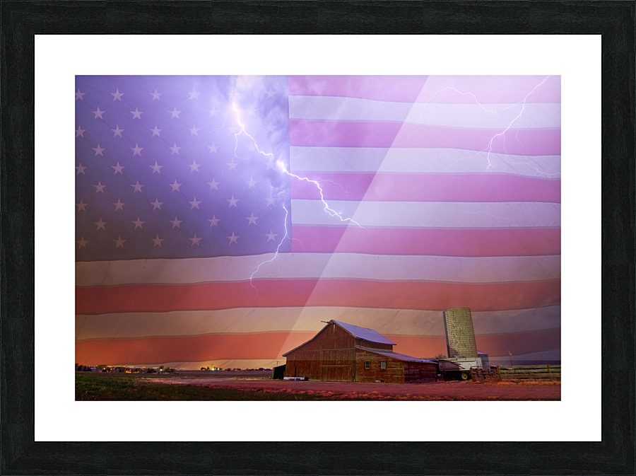 American Country Storm Picture Frame print